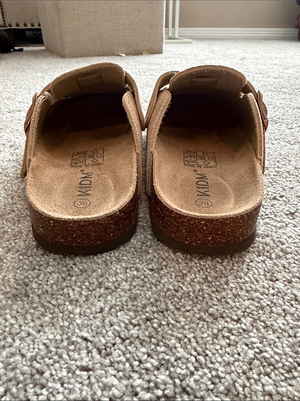 KIDMI Suede Slip-On Clog in Light Tan - Picture 5 of 5